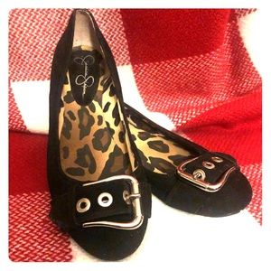 Jessica Simpson black flats